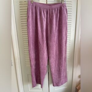 Alfred Dunner Purple Corduroy Pants